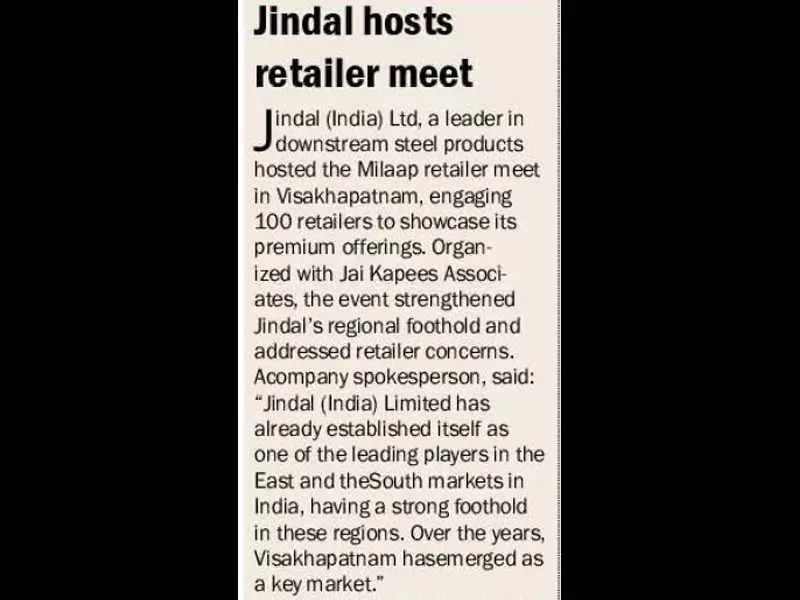 Jindal hosts Retailer Meet